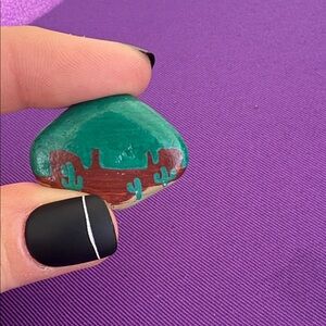 3/$12 Hand-Painted Stones - Desert Scene